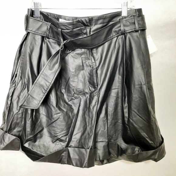 High Waisted Leather Shorts - Picture 2 of 5